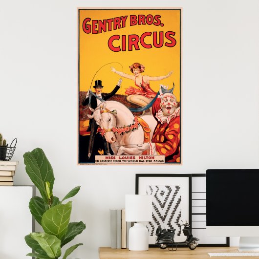Gentry Bros. Circus Poster (Thuiskantoor)