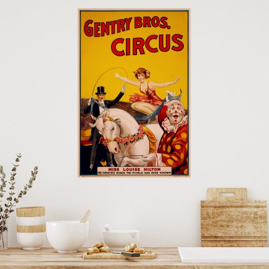 Gentry Bros. Circus Poster (Keuken)