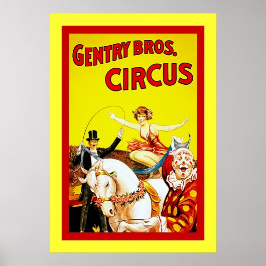 Gentry Bros Circus Poster (Voorkant)