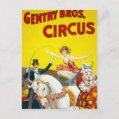  Gentry Brothers Circus Poster Briefkaart (Voorkant)