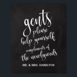 Gents Bathroom Basket 8x10 Chalkboard Poster<br><div class="desc">Een elegant teken van de snijrand bruiloft, kenmerkt de tekst "Genten gelieve te helpen zich aanvult van de newlyweds"in een uitgewalste manuscriptdoopvont, voegt de borsteltextuur een spontaan en playful gevoel toe. De achtergrondkleur kan aan uw behoeften en voorkeuren worden aangepast. Neem contact met mij op als u een speciaal verzoek...</div>