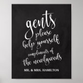 Gents Bathroom Basket 8x10 Chalkboard Poster (Voorkant)