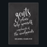 Gents Bathroom Basket Betaalbaar Chalkboard Kaart<br><div class="desc">Een elegant teken van de snijrand bruiloft, kenmerkt de tekst "Genten gelieve te helpen zich aanvult van de newlyweds"in een uitgewalste manuscriptdoopvont, voegt de borsteltextuur een spontaan en playful gevoel toe. De achtergrondkleur kan aan uw behoeften en voorkeuren worden aangepast. Neem contact met mij op als u een speciaal verzoek...</div>
