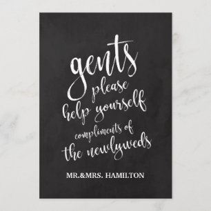 Gents Bathroom Basket Betaalbaar Chalkboard Kaart