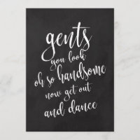 Gents Bathroom Betaalbaar Chalkboard Weddenschap