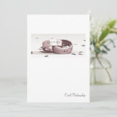 Gents Entwined Rings - Civil Partnership Invite Kaart (Staand voorkant)