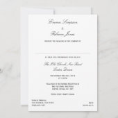 Gents Entwined Rings - Civil Partnership Invite Kaart (Achterkant)