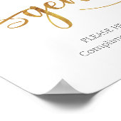 Gents gold badkamermandje | Weddenschap Poster (Hoek)