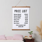 Gents Hairdresser Price List Hanging Tapestry Hangend Wandkleed (Slaapkamer)