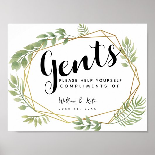 Gents rec-bord - WC-land Kristal Poster (Voorkant)