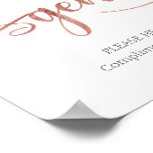 Gents roos gold badkamermandje Weddenschap Poster (Hoek)