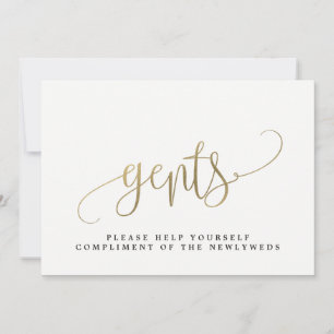 Gents Wedding Bathroom Sign — Lovely Calligraphy