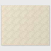 Gentse beige florale patroon cadeaupapier (Vlak)