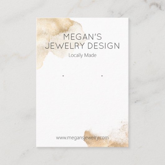 Gentse goudkleurige inkt op wit oorscherm visitekaartje (Voorkant)