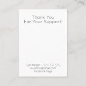 Gentse goudkleurige inkt op wit oorscherm visitekaartje (Achterkant)