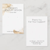 Gentse goudkleurige inkt op wit oorscherm visitekaartje (Voorkant / Achterkant)