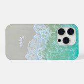 Gentse Ocean Waves, Beach Sand, Script Name iPhone Hoesje (Achterkant horizontaal)