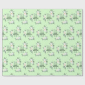 Gentse Rozen met witte Waterverf Eucalyptus Cadeaupapier (Vlak)