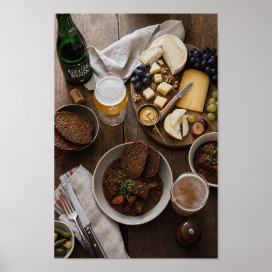 Gentse Stijl Biercombinatie Stilleven Poster (Voorkant)