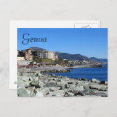 Genua Coastline Briefkaart (Voorkant / Achterkant)