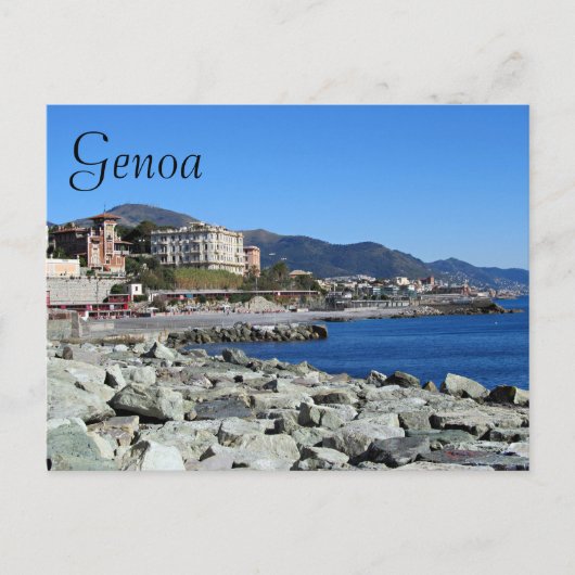 Genua Coastline Briefkaart (Voorkant)