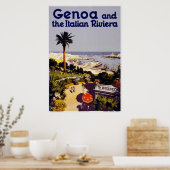 Genua en de Italiaanse Rivera Poster (Keuken)