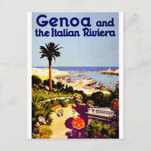 Genua en Italiaans riviera, Italië Briefkaart