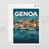 Genua Italië Briefkaart (Voorkant / Achterkant)
