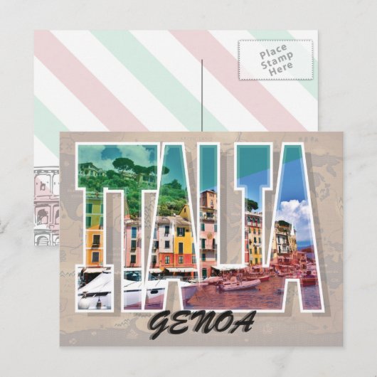 Genua, Italië Briefkaart (Voorkant / Achterkant)