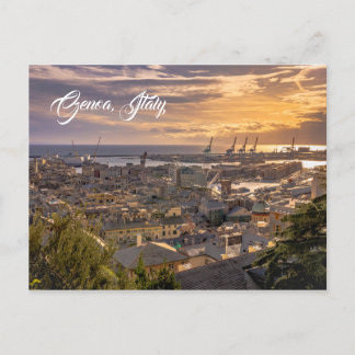 Genua, Italië. Briefkaart