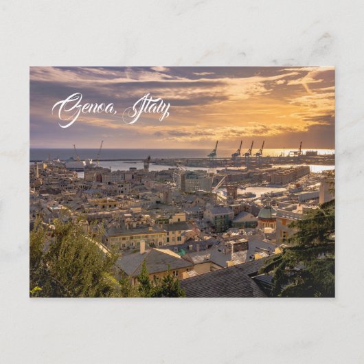 Genua, Italië. Briefkaart (Voorkant)