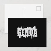 Genua Italië City Skyline Cityscape Grappig gesche Briefkaart (Voorkant / Achterkant)