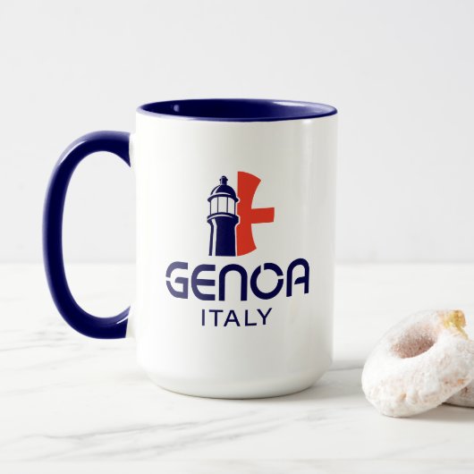 Genua Italië Europa Mok (Met donut)