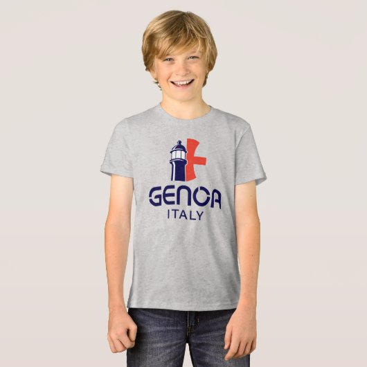 Genua Italië Europa Tri-Blend Shirt (Voorkant volledig)