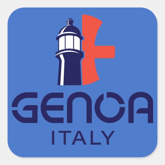Genua Italië Europa Vierkante Sticker (Voorkant)