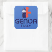 Genua Italië Europa Vierkante Sticker (Tas)