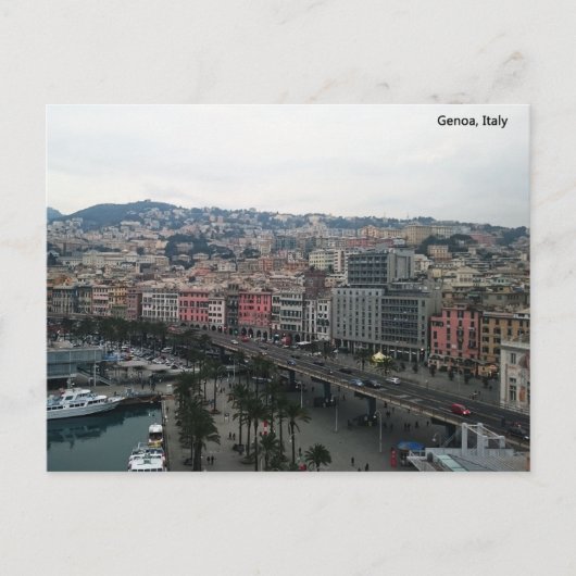 Genua, Italië-kaart Briefkaart (Voorkant)