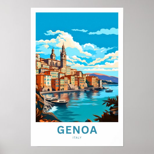 Genua Italië Reisprint Poster (Voorkant)