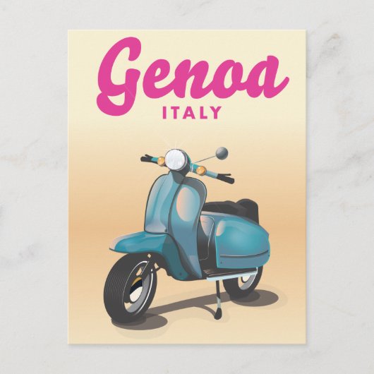 Genua Italië scooter Briefkaart (Voorkant)