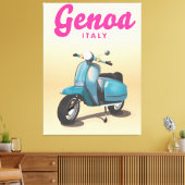 Genua Italië scooter Canvas Afdruk (Insitu (Woonkamer))