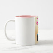 Genua Italië scooter Tweekleurige Koffiemok (Links)