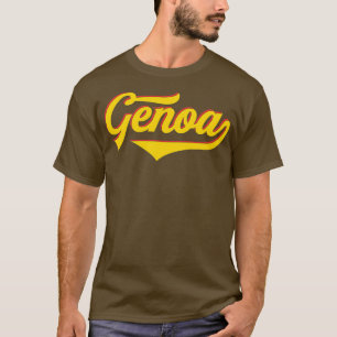 Genua Italië sport Typografie T-shirt