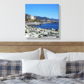 Genua kustlijn canvas afdruk (Insitu (Slaapkamer))
