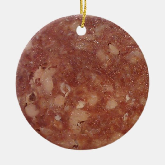 Genua Salami Texture Keramisch Ornament (Voorkant)