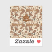 Genuine 100% Latte | Cowhide Coffee Aesthetic Sticker (Vel)