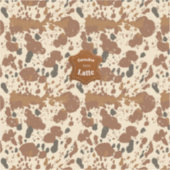 Genuine 100% Latte | Cowhide Coffee Aesthetic Sticker (Voorkant)
