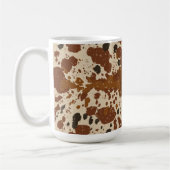 Genuine 100% Latte Cowhide Pattern Mug | Neutral  Koffiemok (Links)