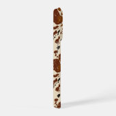 Genuine 100% Latte Cowhide Pattern | Neutral  iPhone Hoesje (Rechterkant)