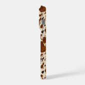 Genuine 100% Latte Cowhide Pattern | Neutral  iPhone Hoesje (Linkerkant)