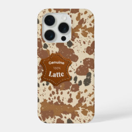 Genuine 100% Latte Mug | Cowhide Coffee Aesthetic iPhone 15 Pro Case